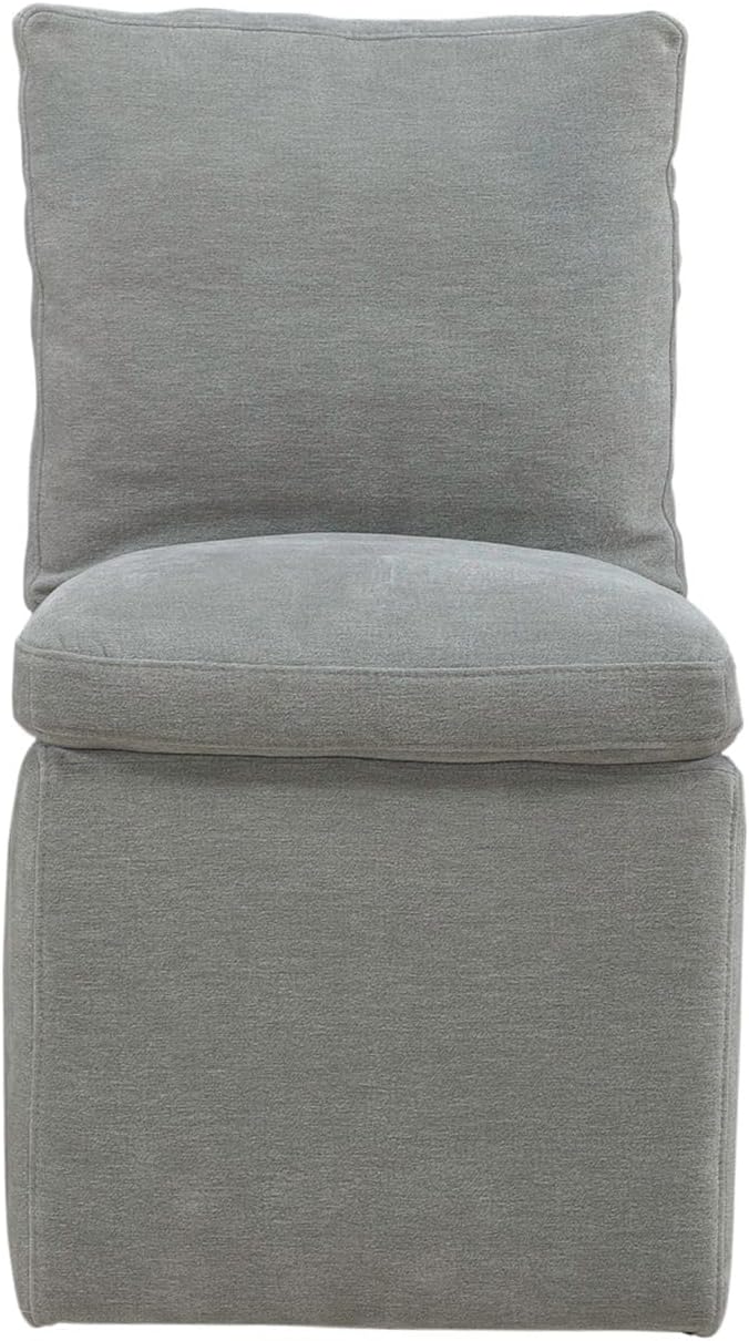 Liberty Furniture Accent Dining Chair with Castors - Squared Back - Sapphire Upholstry