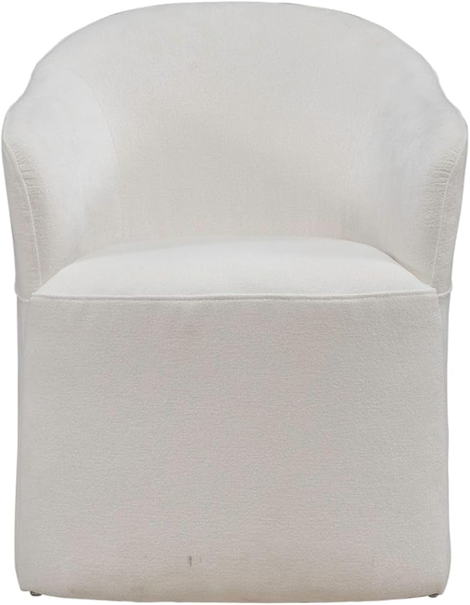 Liberty Furniture Accent Dining Chairs with Castors - Squared Arm - Ivory Upholstry - Set of Four