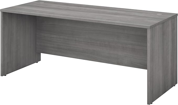 Bush Business Furniture Studio C 72W Computer Desk with Wire Management and Modesty Panel in Platinum Gray, Professional Table for Home Office and Corporate Office
