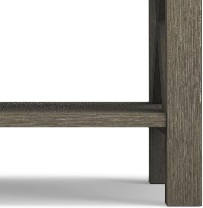 SIMPLIHOME Kitchener SOLID WOOD 21 inch Wide Square Contemporary End Side Table in Farmhouse Grey for the Living Room and Bedroom