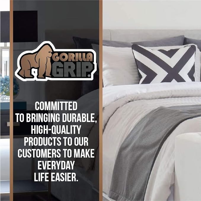 GORILLA GRIP Non Slip Mattress Gripper, Prevents Mattresses from Sliding and Holds Bed in Place, Pad Grips Beds, Sofa, Couch, Chair Cushions and Helps Keep Topper from Slipping, 2 Pack Pads, Twin XL