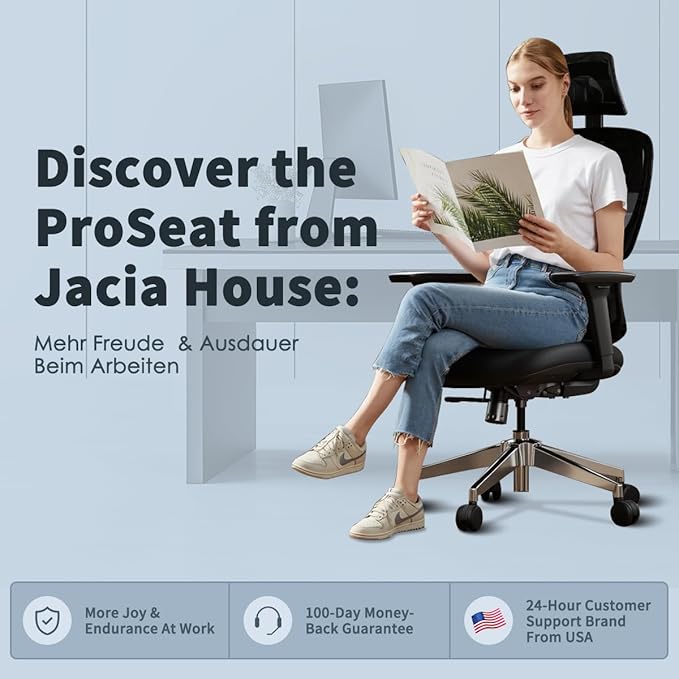 Ergonomic Office Chair, High Back Desk Chair with 4D Armrests, 135° Reclining Swivel Chair with 3-Level Tilt Lock, 2D Headrest & Sliding Seat, Dual Back Support, Adjustable Lumbar, Heavy Duty 1600 lbs
