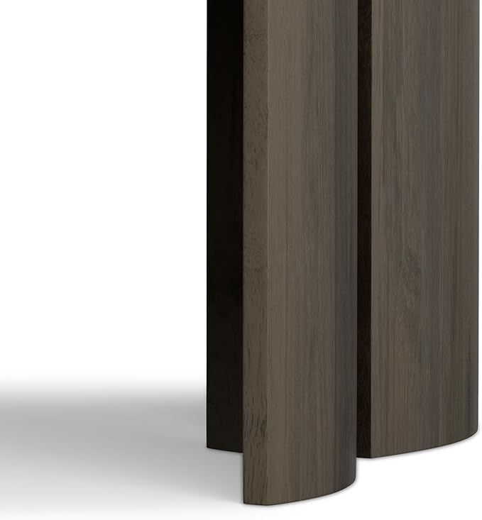 SIMPLIHOME Robin 2-Piece Nesting Coffee Table Set - 32 and 23 inch Wide Solid Mango Wood Round Living Room Tables in Ash Grey, Modern Space-Saving Center Table Set with Curved Legs, Assembled