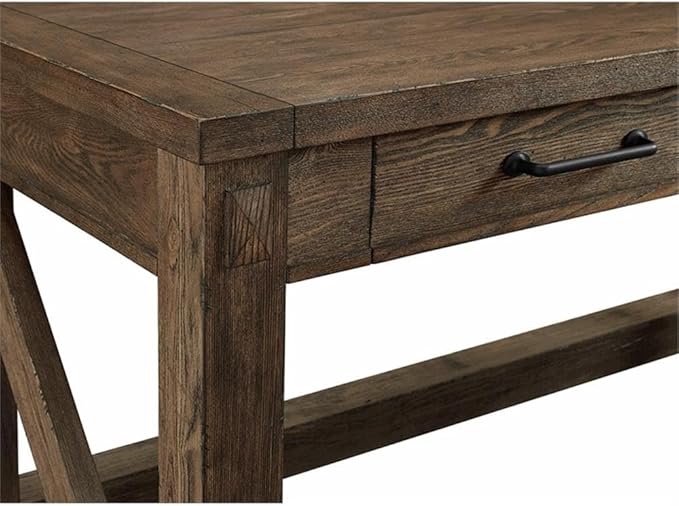 Martin Furniture Avondale Rustic Writing Desk Writing Table Wood Office Desk Brown (IMAE384)