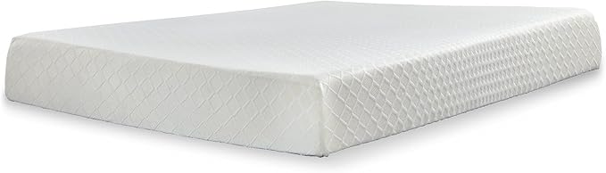 Signature Design by Ashley California King Size Chime 10 Inch Medium Firm Memory Foam Mattresswith Green Tea & Charcoal Gel for Pressure Relief, Fiberglass Free, Mattress In A Box
