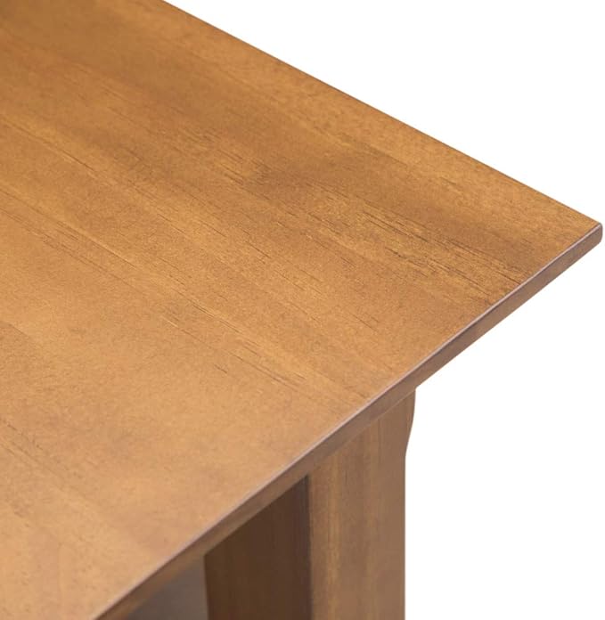 SIMPLIHOME Acadian 14-inch Wide Solid Wood Narrow End Table in Light Golden Brown, Transitional-Style Side Table for Living Room, Bedroom, or Family Room with 2 Open Shelves
