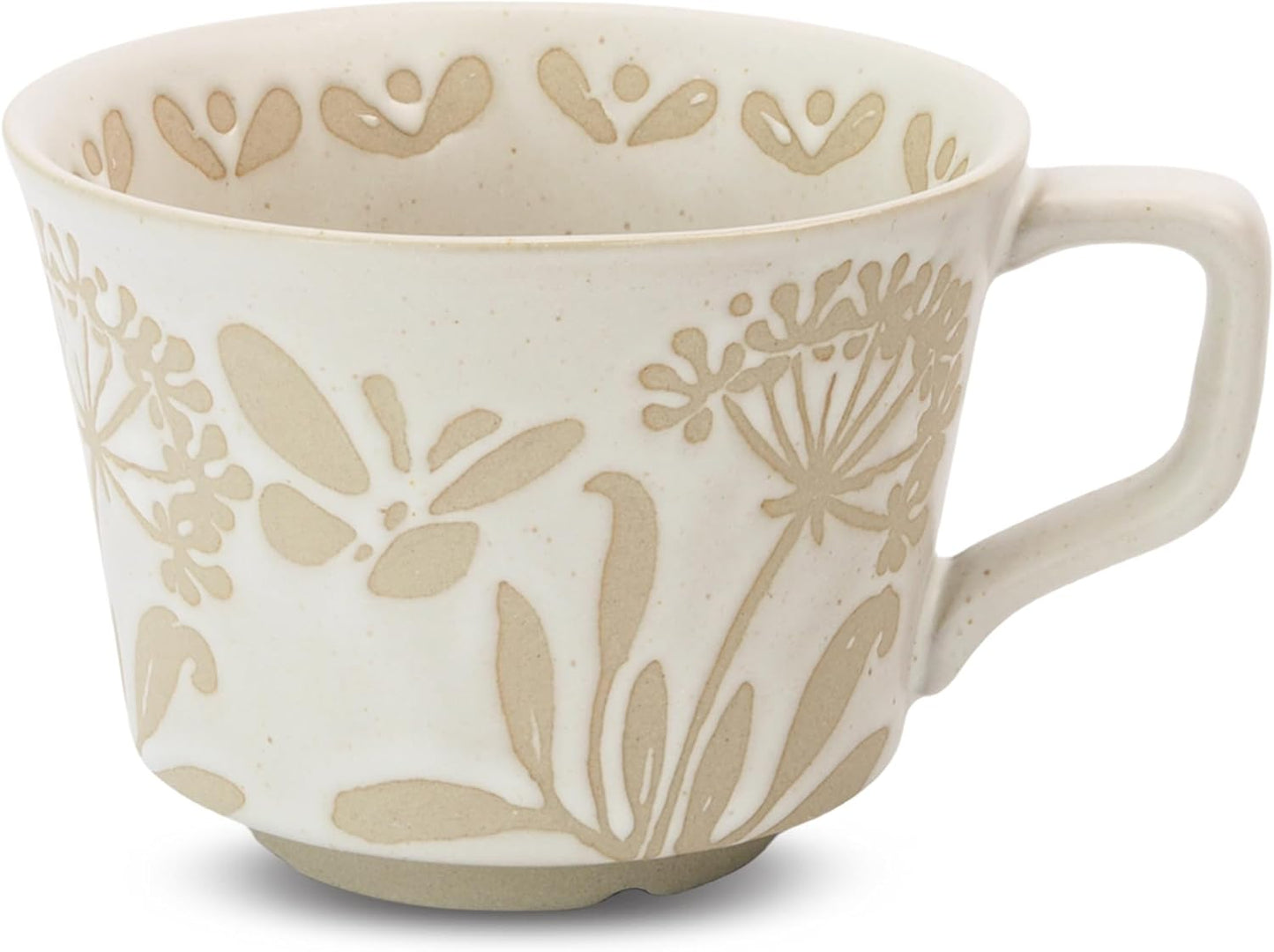 Ceramic Coffee Mug, 12 oz Novelty Unique Teacup with Large Handle, Stoneware Cup for Tea Mocha Latte Cappuccino Espresso (Butterfly)