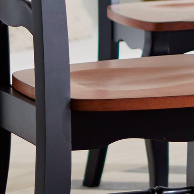 Homestyles French Countryside Black Dining Chairs, Set of 2