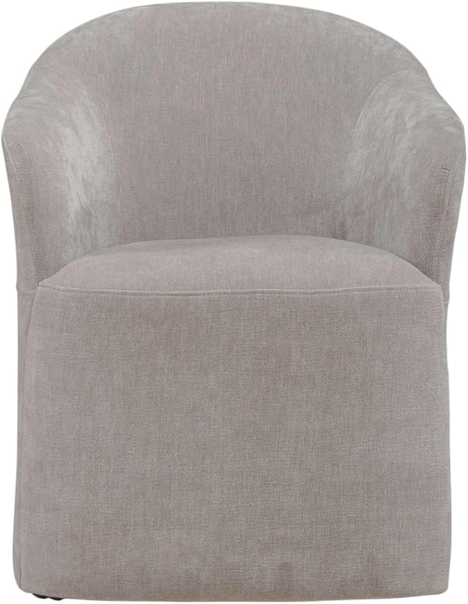 Liberty Furniture Accent Dining Chair with Castors - Squared Arm - Truffle Upholstry