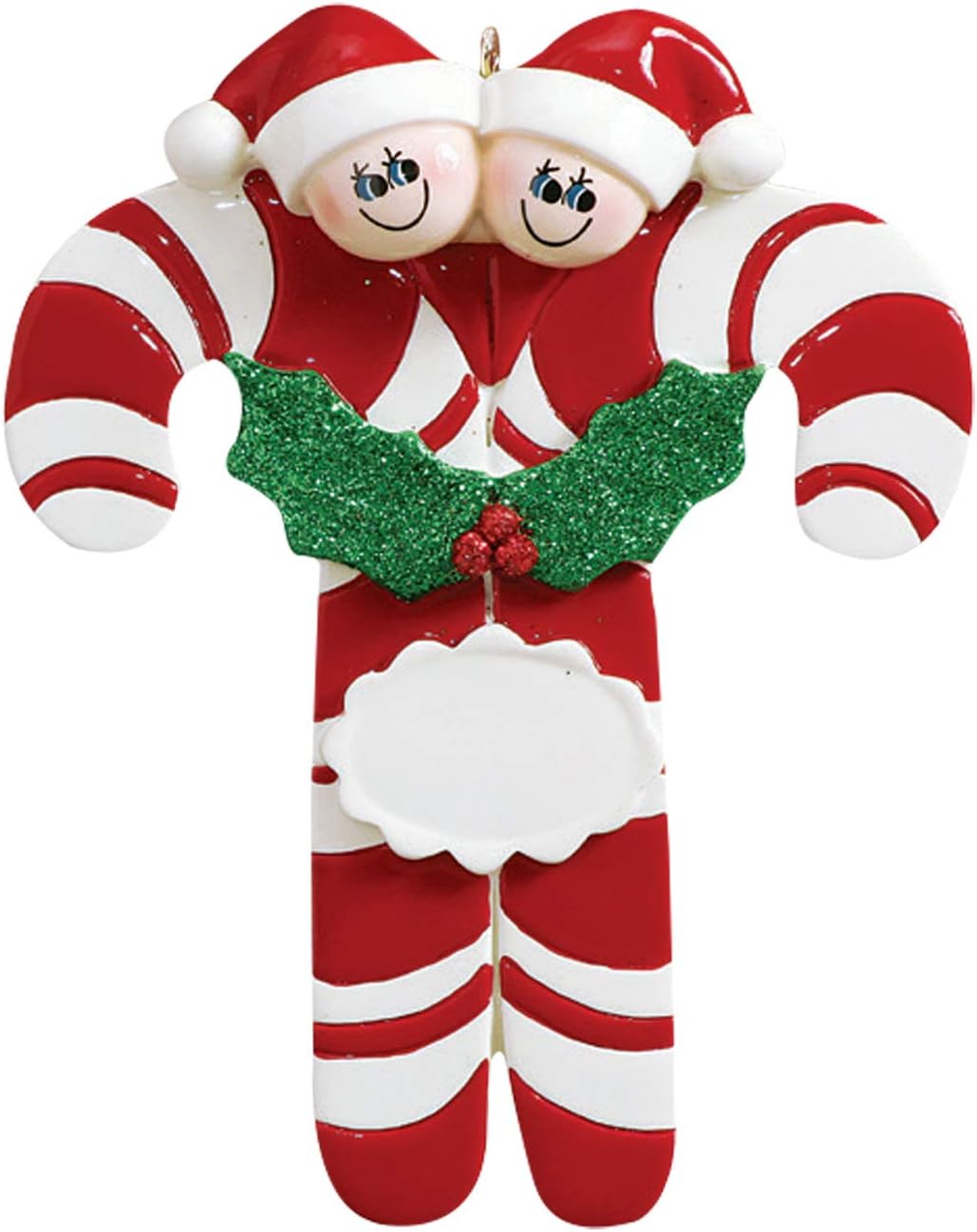 3D Personalized Our First Christmas Ornament 2025 | Custom Candy Cane Couple Ornaments Holiday Couples Ornament 2025 Family of 2 Unique for a Couple Ornaments Couples Unique Gifts