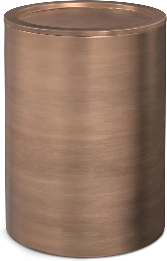 SIMPLIHOME Corbin Industrial 16 Inch Wide Metal Side Table in Antique Copper, Fully Assembled, For the Living Room and Bedroom