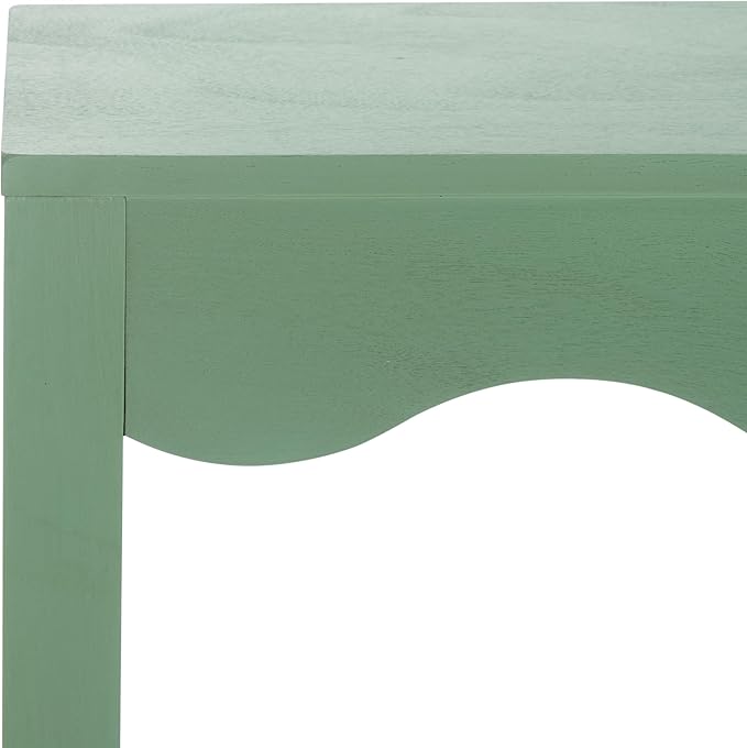 SAFAVIEH Home Collection Lilith Farmhouse French Country Sage Wavy Console Table for Entryway, Living Room, Foyer