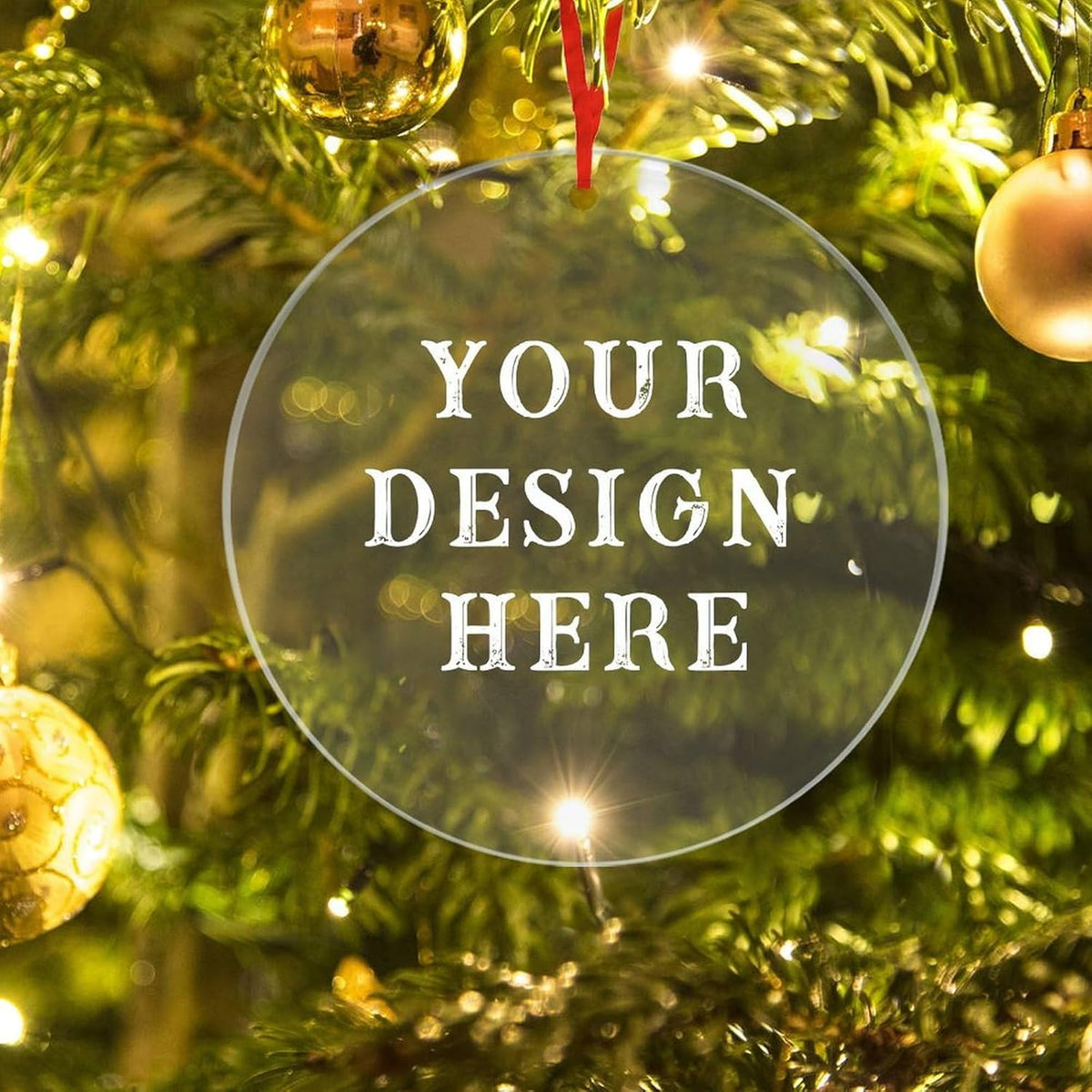 Personalized Christmas Ornaments - Custom Picture & Text Ornaments for Christmas 2024, Baby's 1st Christmas Ornament with Picture for Xmas Tree Custom Gifts for Family, Mom, Dad, Friend (Acrylic)