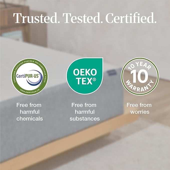 LIFEMENT Basic Queen Graphite Infused Memory Foam Mattress in a Box | Medium Firm Bed, Fiberglass Free, CertiPUR-US & Oeko-TEX Certified Foam, Cooling Pressure Relief Comfort, 6 Inch