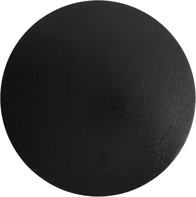 Kate and Laurel Jakob Modern Wooden Round Side Table, 12 x 24, Black, Circle Pedestal Table for Use as Bedroom Nightstand, Indoor Plant Stand, or Decorative Living Room Table