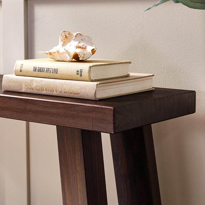 Walker Edison Colt Modern Farmhouse Solid Wood Entry Table, 40 Inch, Espresso