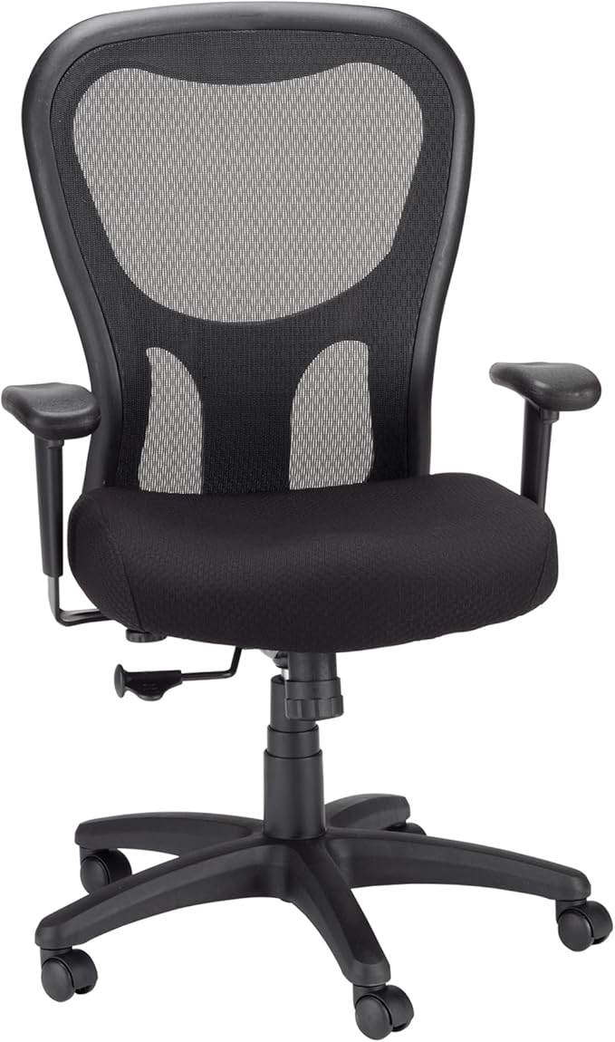 Tempur-Pedic TP9000C Mesh Swivel Task Chair with Tempur Material, Cooling Gel Layer, Adjustable Armrests, and Lumbar Support, Black