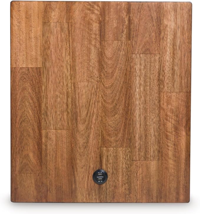 Signature Design by Ashley Wildenauer Farmhouse 1-Drawer End Table with Lower Shelf and USB Ports, Light Brown & Black