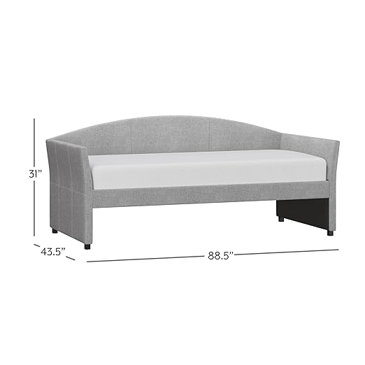 Hillsdale Furniture Hillsdale Westchester Daybed, Twin, Smoke Gray Fabric