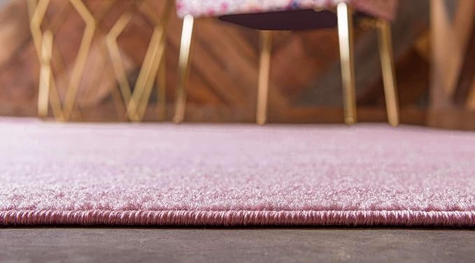Unique Loom Trellis Frieze Collection Area Rug - Geometric (5' 1" Round, Light Pink/ Ivory)
