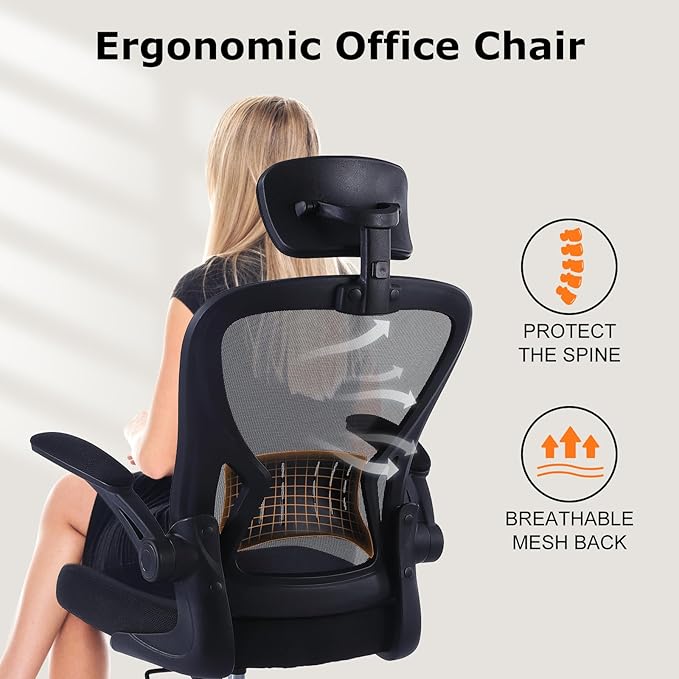 2 Pack Office Chair Ergonomic Desk Chair Comfort Adjustable Height with Wheels，Lumbar Support Mesh Swivel Computer Home Office Chair,Conference Room Chairs