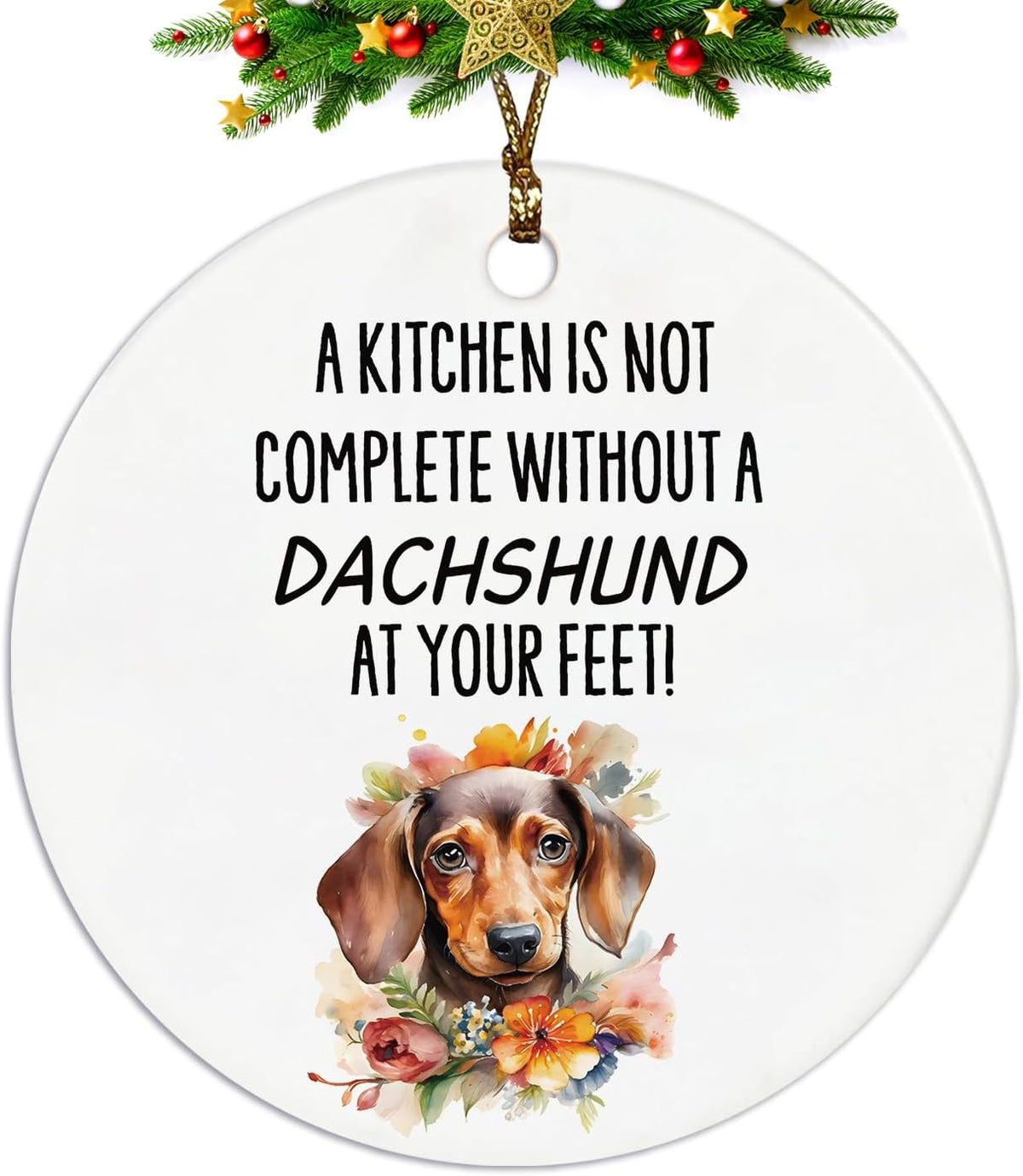 Dachshund Ornaments, Dachshund Ornaments for Christmas Tree, Dachshund Gifts for Women, Doxie Gifts, Weiner Dog Gifts, Dachshund Ceramic Ornaments, Dachshund Decorative Hanging Ornament