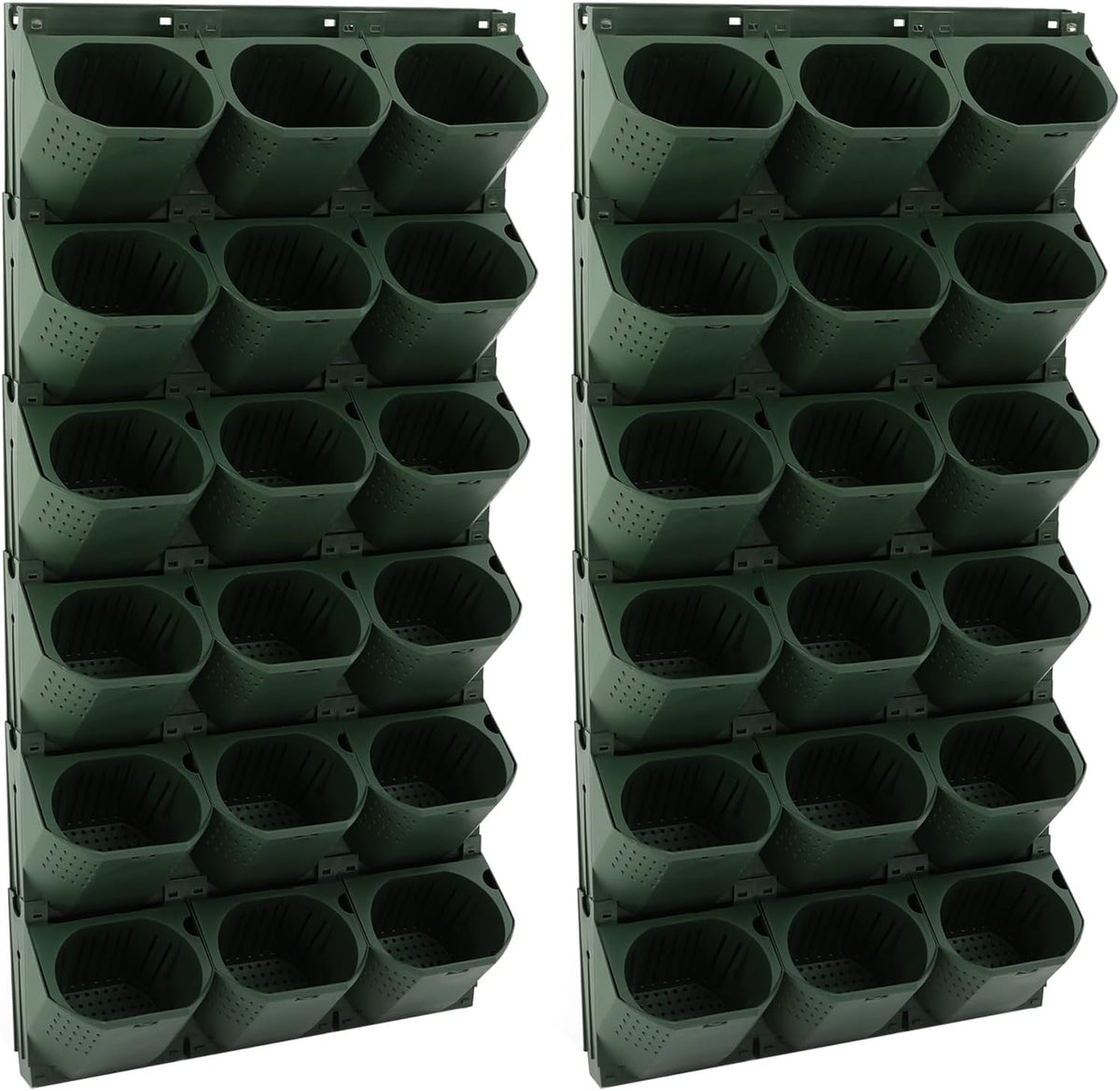 Self Watering Wall Planter | 36 Pots Vertical Garden Planter for Indoor Plants | Wall-Mounted Stackable wall planter | Hanging Plant Flower Pot Holder | 10.56 Fl Oz Each Individual Pot | Army Green