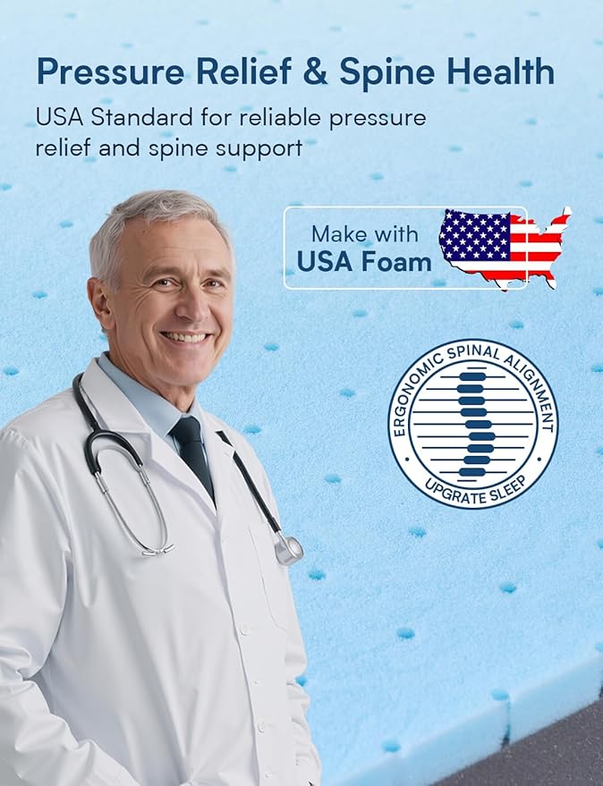 King Mattress Firm, 12 Inch Cooling Gel Memory Foam Mattress, Back Pain Relief, Cooling Ice Silk Cover, Bed Mattress in Box, CertiPUR-US Certified