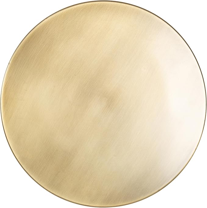 Kate and Laurel Whelan Modern Metal Round Side Table, 14 x 14 x 24, Antique Brass and Walnut Brown, Transitional Sculptural Indoor Plant Stand for Living Room End Table or Bedroom Nightstand