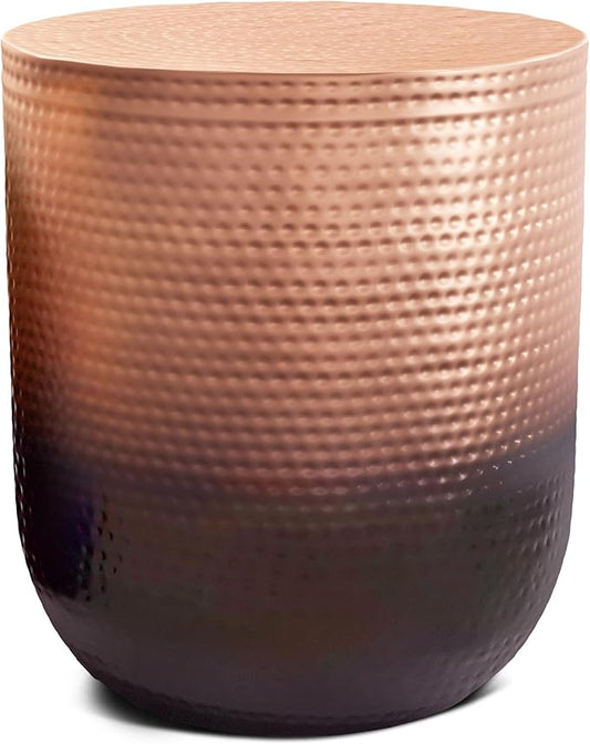 SIMPLIHOME Nova Boho 19 Inch Wide Metal Side Table in Copper Ombre, Fully Assembled, For the Living Room and Bedroom