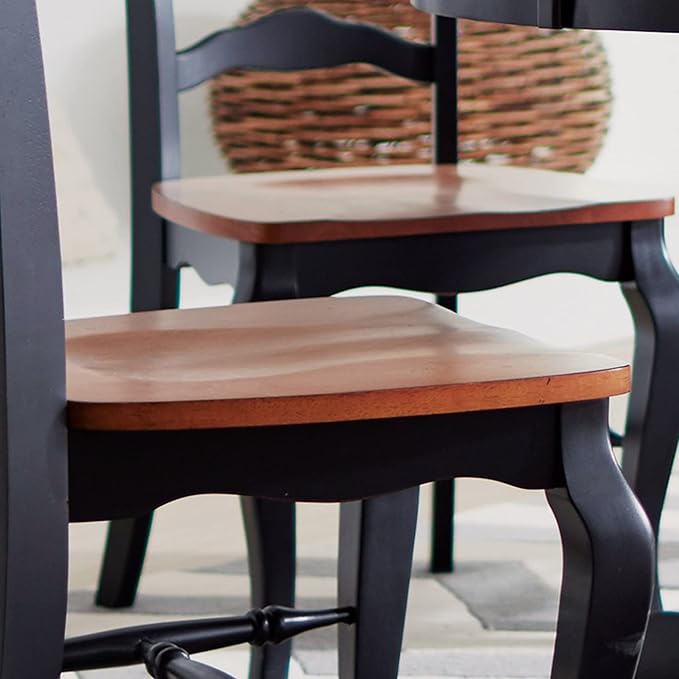 Homestyles French Countryside Black Dining Chairs, Set of 2
