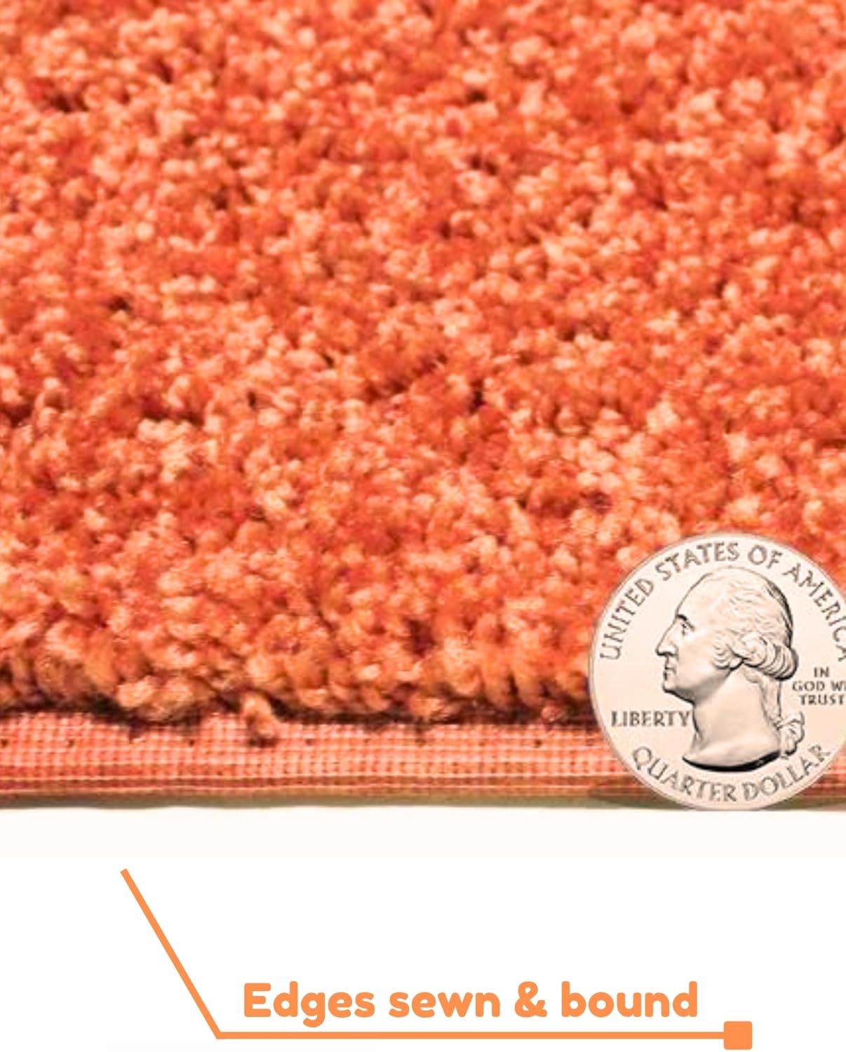 KOECKRITZ Soft and Colorful Kids Classroom Area Rugs (Passes Flammability Pill Test) Many Sizes and Bright Colors to Select from (5' x 8', Tangerine)