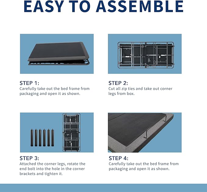 Full Adjustable Bed Base Frame,Electric Bed with Head and Foot Incline, Soft Cover & Zero Gravity & Wireless Remote with Backlight, 75"×54"×12",Black