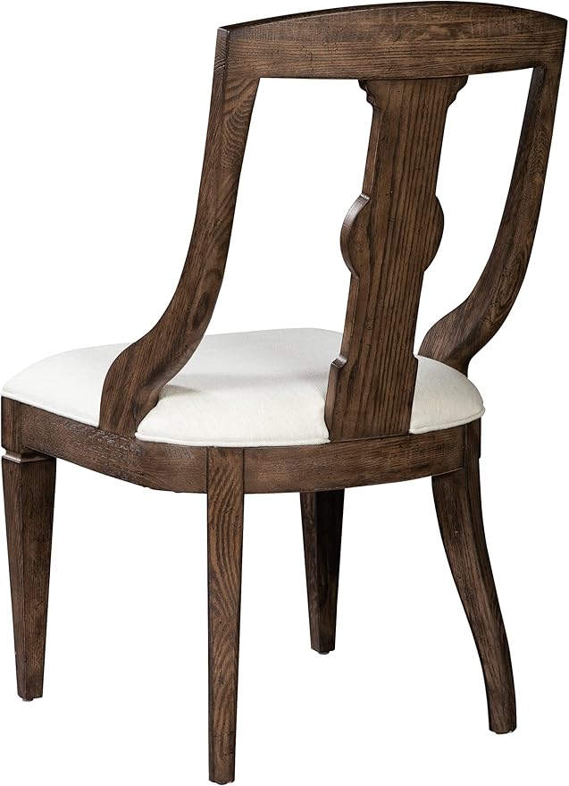 Hekman Furniture Dining Arm Chair Wexford Finish, Sturdy Wooden Material Upholstered Linen Fabric Seat, Mid-Century Dining Table Chairs Best Dining Bench for Living Room & Dinning Hall