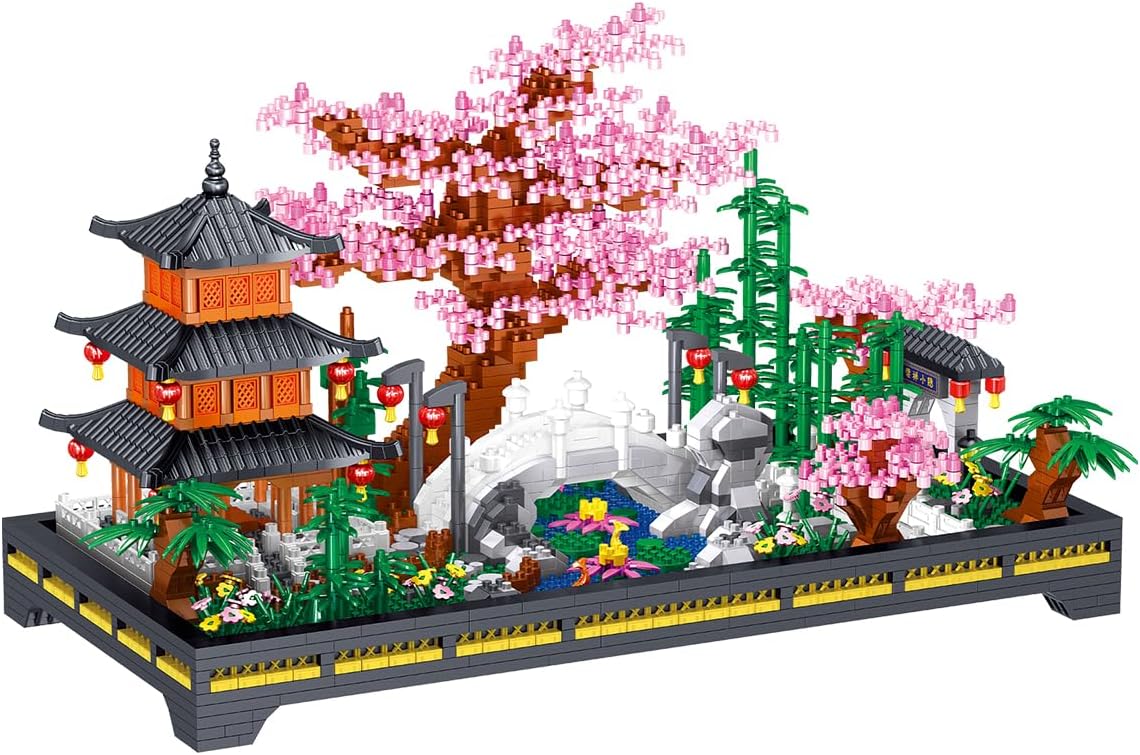 Architecture Zen Garden Micro Building Blocks Set （2806PCS）- Creative Japanese Tranquil Garden Building Blocks，Architectural Model Toys Gifts for Kid and Adult
