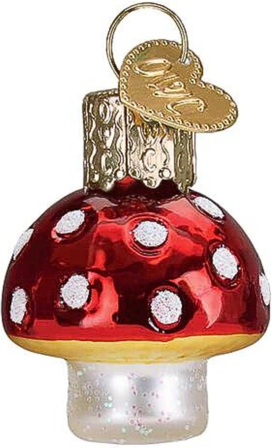Old World Christmas Mini Lucky Mushroom Glass Hanging Ornament