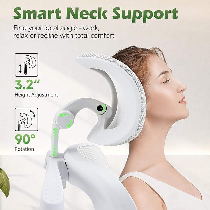 Office Chair Ergonomic Desk Chairs with Adjustable Lumbar Support& Headrest Hanger, High Back Breathable Mesh Chair with Wheels, Rolling Swivel Comfy Task Computer Chair for Home Work Gaming