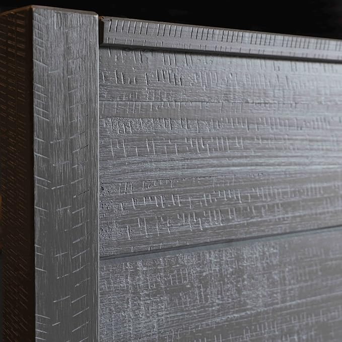 Grain Wood Furniture Montauk Solid Wood Bed, King Size, Rustic Grey
