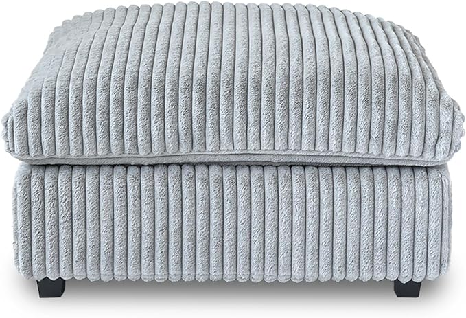 Modular Sectional Couches for Living Room, Comfy Cloud Couch Ottoman, Plush Deep Seat Sleeper Sofa with Removable Cover, Gray