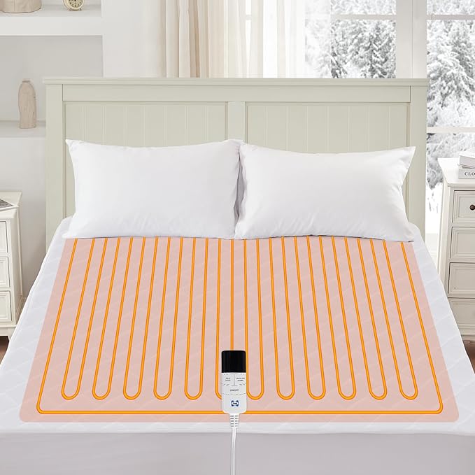 Sealy Heated Mattress Pad Twin Size Single Control for Zone, 9 Heated Settings & 1-9 Hours Auto Shut Off, Luxury Quilted Bed Warmer with ETL Certified, Soft Extra-Cozy Fabric