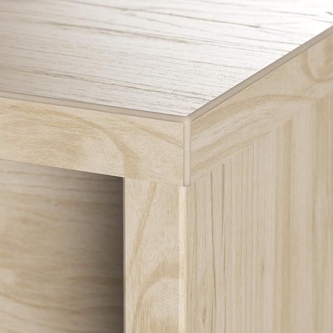 Bush Business Furniture Studio C 72W x 36D Bow Front Desk in Natural Elm, Computer Table for Home or Professional Office