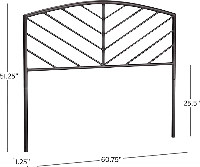Hillsdale Essex Queen Metal Headboard, Gray Bronze, 2346-570