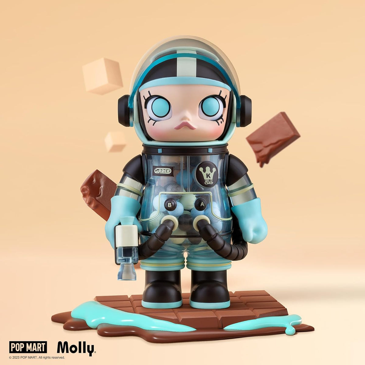 POP MART MEGA Space Molly 100% 2-B Blind Box Figures, Random Design Box Toys for Modern Home Decor, Collectible Toy Set for Desk Accessories, 1PC