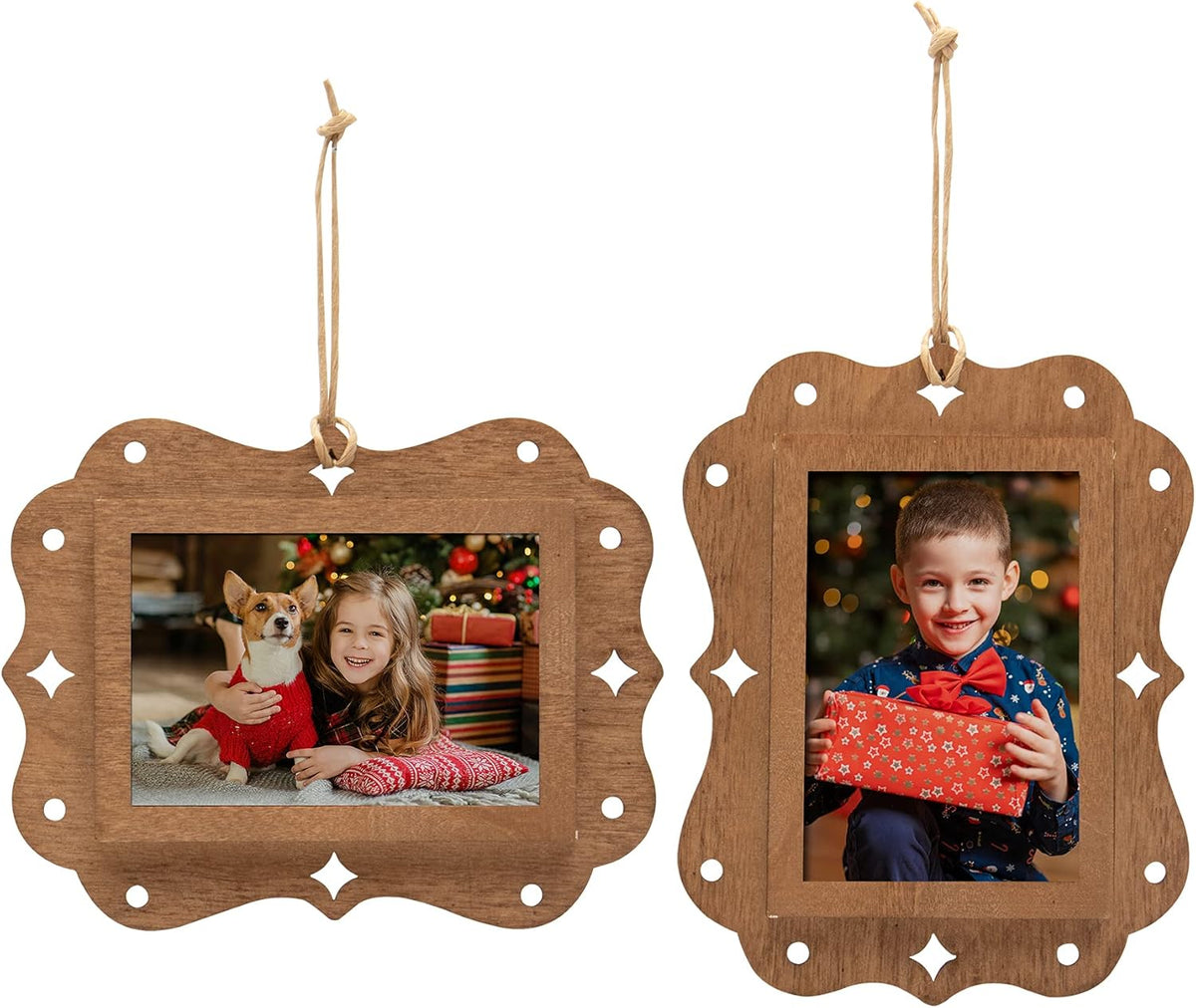 Wood Rectangle 2" x 3" Photo Ornaments - Pack of 10
