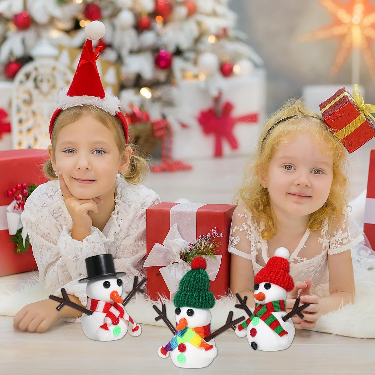 Build a Snowman Kit - Snowman Christmas Crafts, Modeling Clay DIY Kit, Creative Kids Air Dry Modeling Clay, Christmas Crafts Xmas Holiday Party Decor Gift