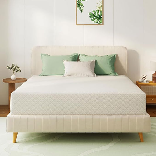 Full Size Mattress 12 Inch Green Tea Memory Foam Mattress for Cool Sleep & Pressure Relief, Medium Feel,Fiberglass Free, Bed in a Box, Removable Washable Cover, CertiPUR-US Certified