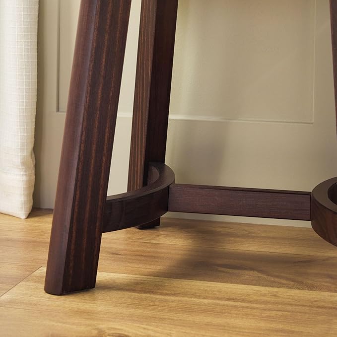 Walker Edison Colt Modern Farmhouse Solid Wood Square Side Table, 18 Inch, Espresso