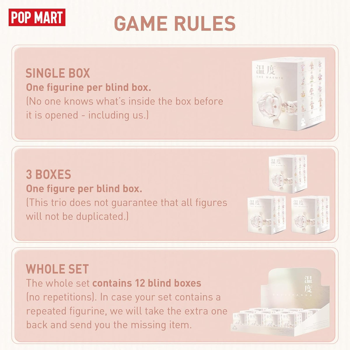 POP MART SKULLPANDA Warmth Series 12PC Action Figure Popular Toy Collectible Art Toy Exclusive Kawaii Fantastic Creative Gift Room Decor Desktop Cute Figure, for Christmas Birthday Party Holiday