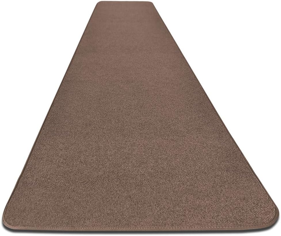 House, Home and More Outdoor Carpet Runner - Brown - 4 Feet x 30 Feet