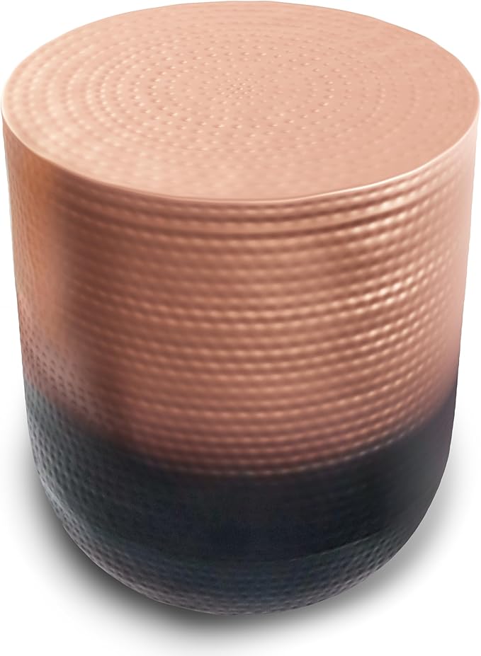 SIMPLIHOME Nova Boho 19 Inch Wide Metal Side Table in Copper Ombre, Fully Assembled, For the Living Room and Bedroom